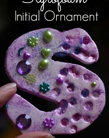 Styrofoam Initial Ornaments for Toddlers