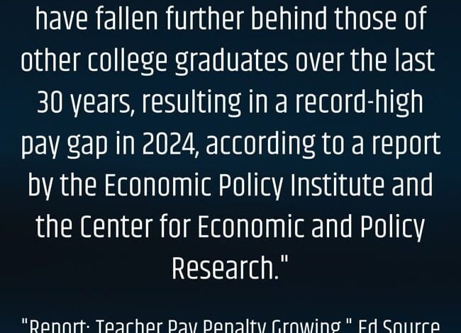 Study Finds That Teachers’ Pay Is Going Backwards