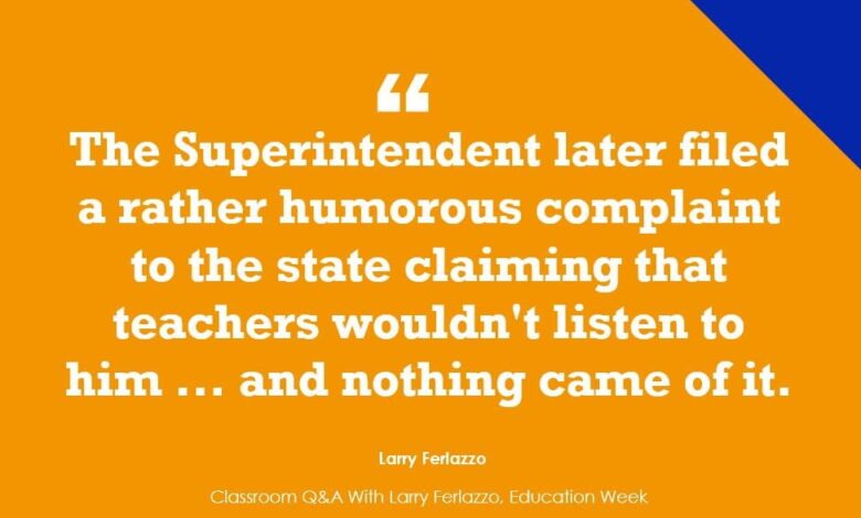 “‘They Told Me I Had to Do What?’ How Teachers View Some Administration Orders” “‘They Told Me I Had to Do What?’ How Teachers View Some Administration Orders”