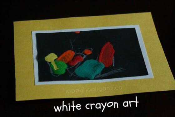 White Crayon Art for Toddlers