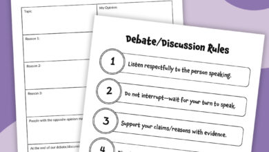 150 High School Debate Topics (Plus Free Printable Organizers!)