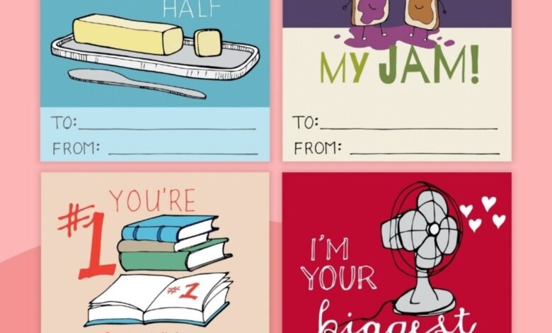 24 Printable Valentines for Your Students and Teacher BFFs