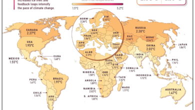 Infographic: “Mapped: Global Temperature Rise by Country (2022-2100P)” Infographic: “Mapped: Global Temperature Rise by Country (2022-2100P)”