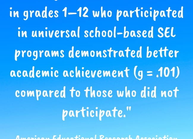 No Shocker To Teachers, But New Study Finds SEL Helps Students’ Academic Achievement