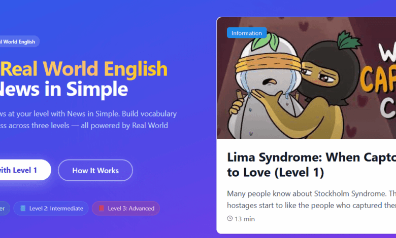 “News In Simple” Has The “Same” News Content At Three Different English Levels “News In Simple” Has The “Same” News Content At Three Different English Levels