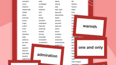 200 Valentine’s Day Words for Writing and More (Free Printables)