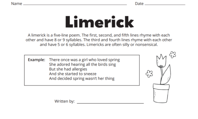 40 Silly and Fun Limericks for Kids 40 Silly and Fun Limericks for Kids