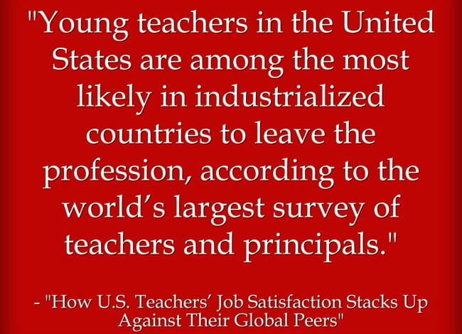Global Survey Finds That American Teachers Are The Ones Most Likely To Leave