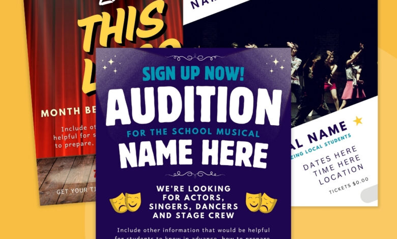 Free Customizable Flyers for Plays, Musicals, and More