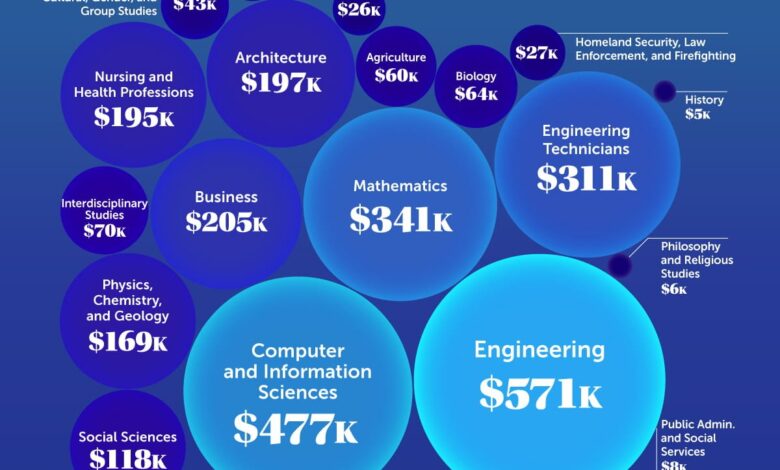 Infographic: “Which College Degrees Have the Best Return on Investment?”