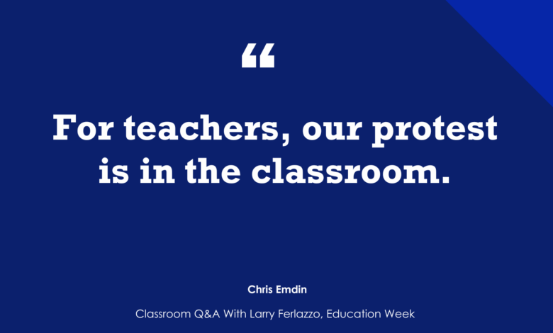 “In These Troubled Times, Chris Emdin Urges Educators to Restore the Sacred Art of Teaching” “In These Troubled Times, Chris Emdin Urges Educators to Restore the Sacred Art of Teaching”