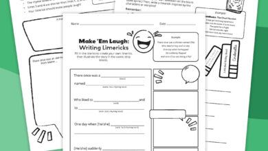 Limerick Worksheet Bundle for Kids (Free Printable) Limerick Worksheet Bundle for Kids (Free Printable)