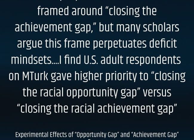 A Look Back: More Research Finds That Language Matters, This Time When Discussing “Opportunity Gap”
