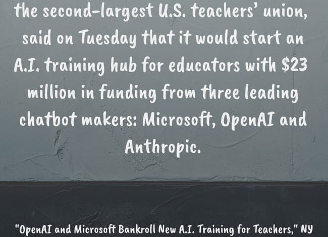 A Look Back: The True Origin Story Of AFT’s New AI Training Center Will Indicate If It Is A Success Or A Flop