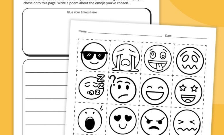 Emoji Poem Templates (Free Printable)