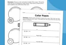 Color Poem Template Bundle (Free Printable Worksheets)