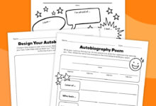 Autobiography Poem Template Bundle (Free Printable Worksheets)