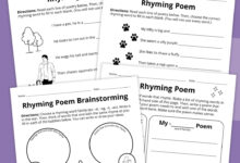 Free Printable Rhyming Poem Worksheet Bundle