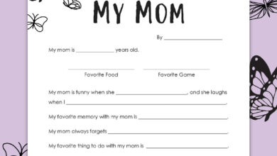 Free Printable Mother’s Day Questionnaire